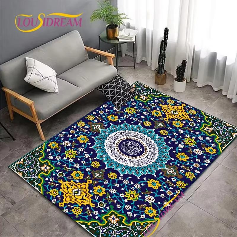 Vintage Floral Pattern Carpet for Living Room Bedroom Coffee Rug Kitchen Table Door Kids Unslip Floor Mat Birthday Gift