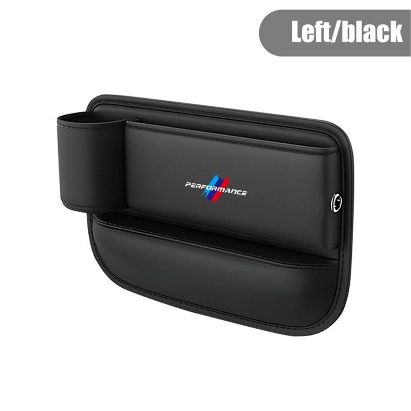 PU Leather Auto Console Side Seat Plug Filler Organizer Box Car Seat Gap Bag Multifunction Seat Organizer For BMW Performance M