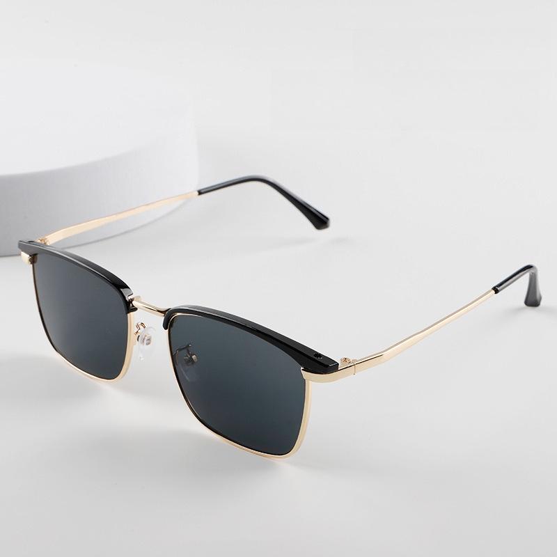 2PCS Square Sunglasses Women Men Fashion Shades Sunglasses Female Delicate Hinges Glasses High Quality