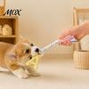 Pet Boredom Relief Toys A-Letter Dog Chew Toy with Braided Rope, Tug of War TPR Toy, Puppy Teeth Cleaning for Small Medium Breed Dogs Chewing