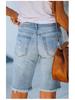 European Summer Tassel Ripped Skinny Cropped Jeans - Women's Mid-Waist Fashion