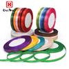 Ribbons for Gift Wrap Good Quality 100% Polyester 6 Mm Gold Edge Single Face Gift Ribbon Roll