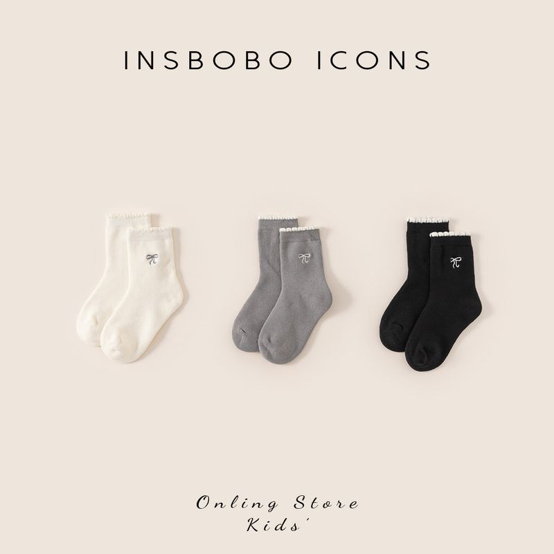 Insbobo Children s Socks 2025 Winter Newborn Baby Socks Little Girl Thickened New Style Girls  Long Socks XL Socks Size 20-22cm Three pairs