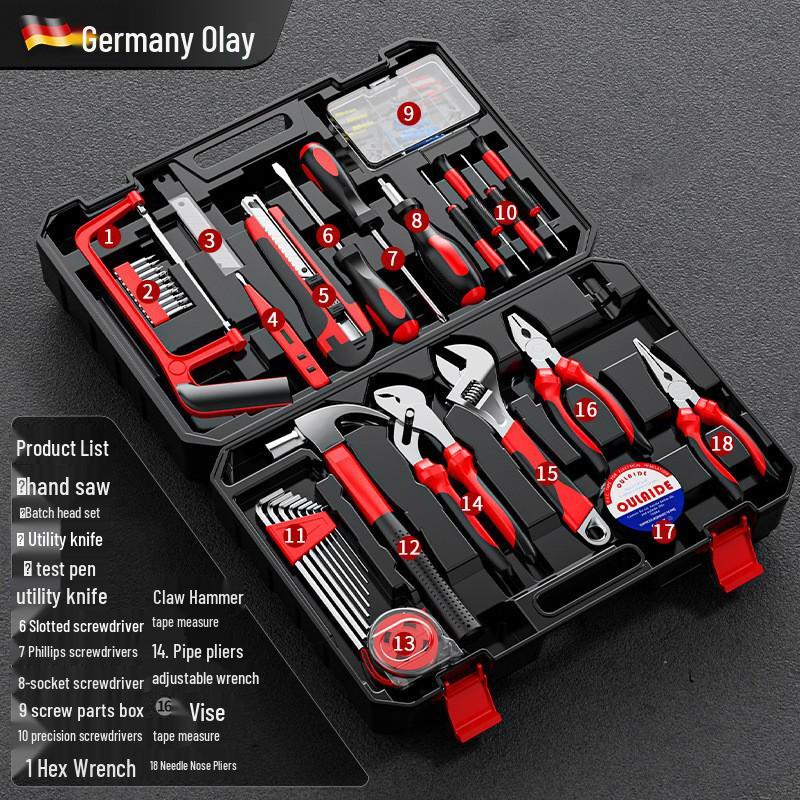 Multifunctional Household Toolbox Set for Home Repairs and Electricians