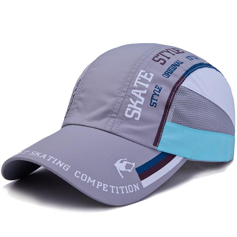 

Summer Colorful Printed Mesh Quick-Dry Baseball Cap, Lightweight Breathable Outdoor Sun Hat for Marathon Running 56-60cm сірий колір
