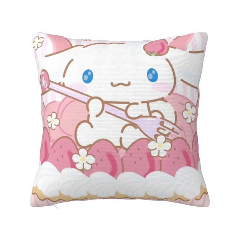 Custom Cinnamoroll Sanrio Cartoon Cushion Cover 45x45cm Yugui Dog Xina Cinnamon Dog Velvet Luxury Pillow for Car Sofa