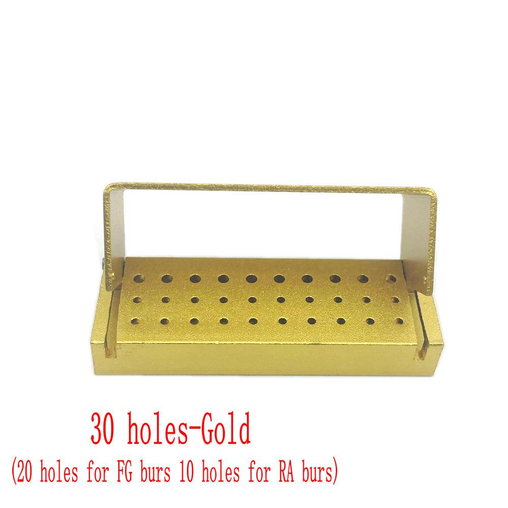15/30 holes Dental Diamond Burs Holder Block Disinfection Box Autoclave ALUMINIUM Bur Holder Dentist Tools