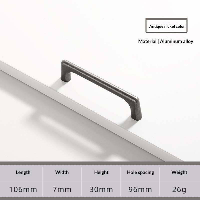 Vintage And Minimalist Antique Nickel Color Copper Brown Furniture Handles Cabinets Drawers Wardrobes Door Handles