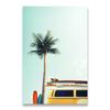 Pittura su Tela Paesaggio Vintage Tavola da Surf Palme Furgone da Surf Poster di Viaggio Vacanza Stampa Arte Murale Immagini Per Decorazione Casa