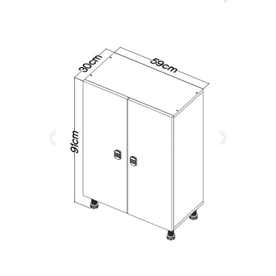 Melo 4 Compartment 2 Door Multi-Purpose Cabinet Shoe Rack Pantry Cabinet