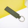 Cross PU Leather Keychain with Double-Sided Stitching: Customizable Logo Leather Pendant for Men and Women Car Keyring