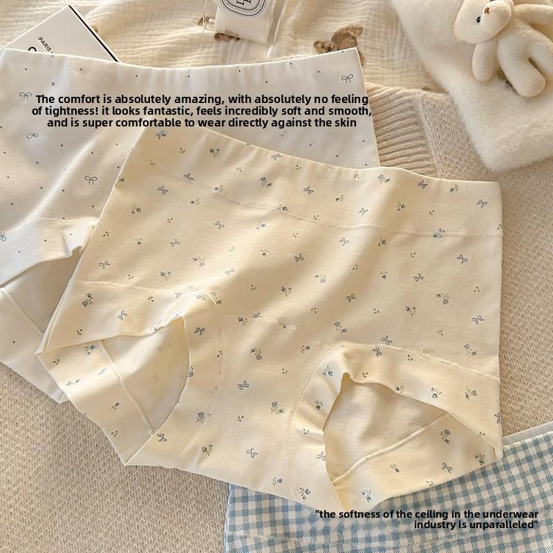 Women's Spring Cotton 10A Antibacterial Extended Crotch Breathable Hip Briefs
