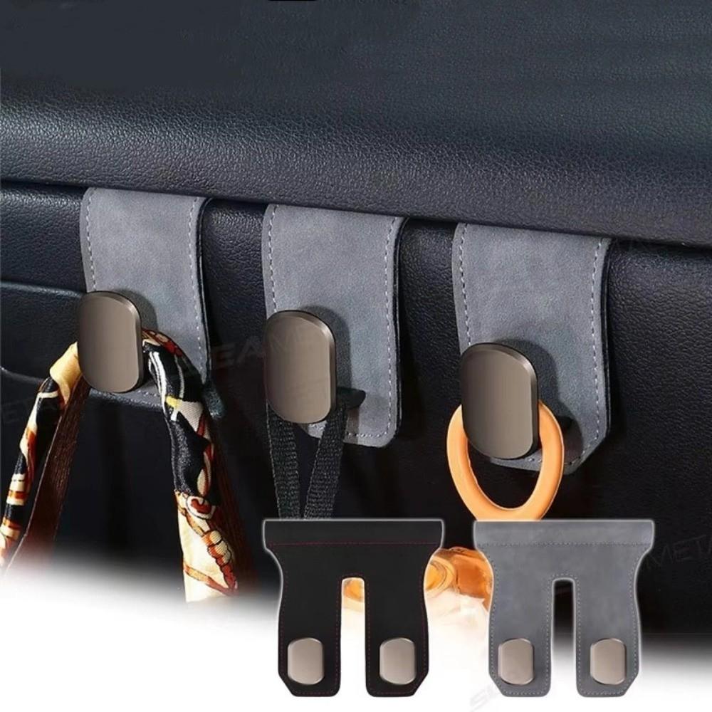 Suede Hanging Bag Hook Metal Car Handbag Holder Universal Car Seat Hook  Co-Pilot Storage Box