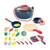 7718 28Pcs Children Play Kitchen Set Pretend Cooking Toy with Light/Sound Effects Educational Learning Toy