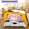 3pcs Spy Play Anya pattern bedding set duvet cover set includes duvet cover &pillowcases,perfect all season bedroom decoration&gift