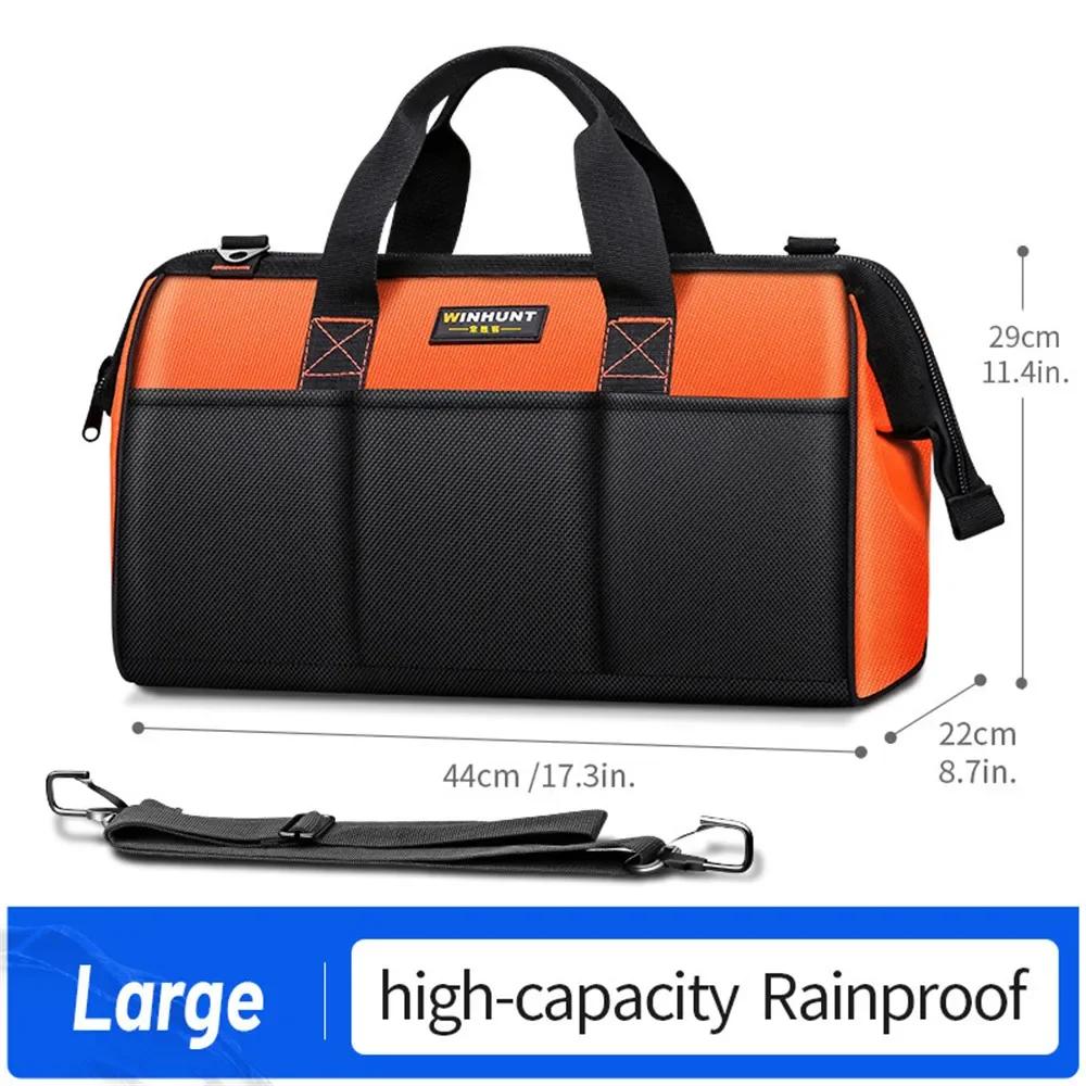 Tool Bag 1680D Oxford Cloth Wear-Resistant Canvas Electrician For Woodworking Hand Tool Storage Organizer Work Bag Tool Pouch