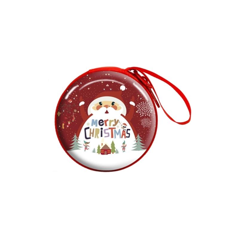 Holiday Themed Kids Tin Coin Holder Portable Pocket Organizers Cartoon Character Gift For Children Christmas Party Favor
