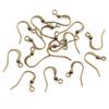 100 Pcs Copper Earring Hooks 19x18mm with Round Beads for DIY Handmade Jewelry Accessories, 20g