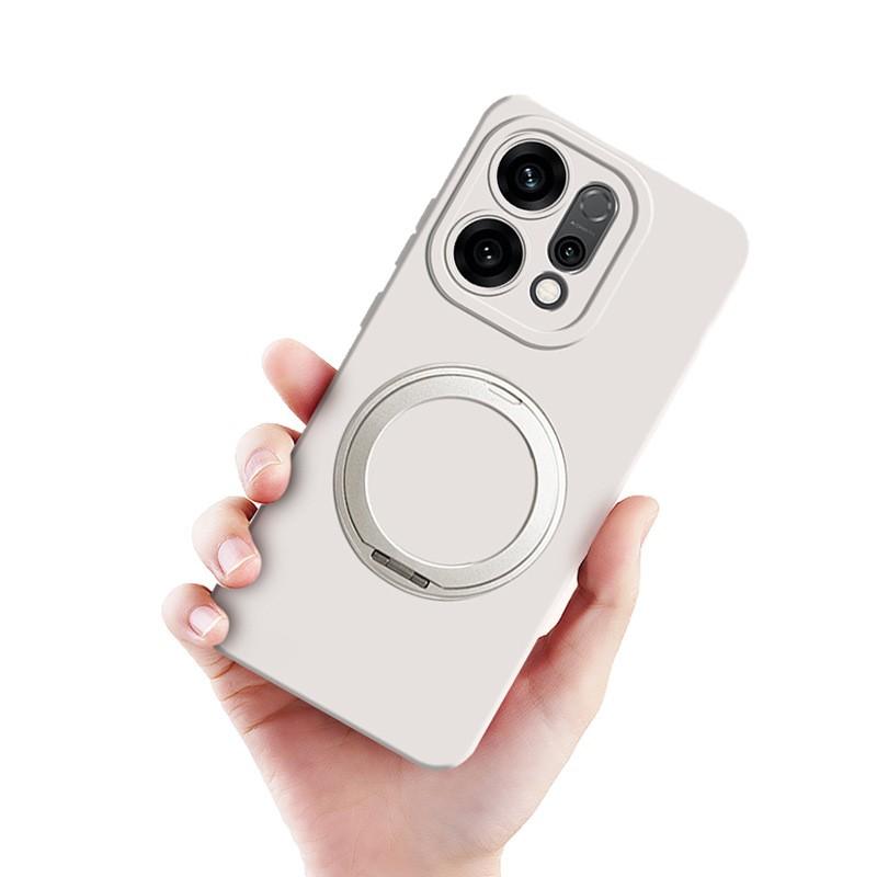 Applicable to oppo reno14pro mobile phone case reno14 new simple solid color reno13 rotating bracket reno