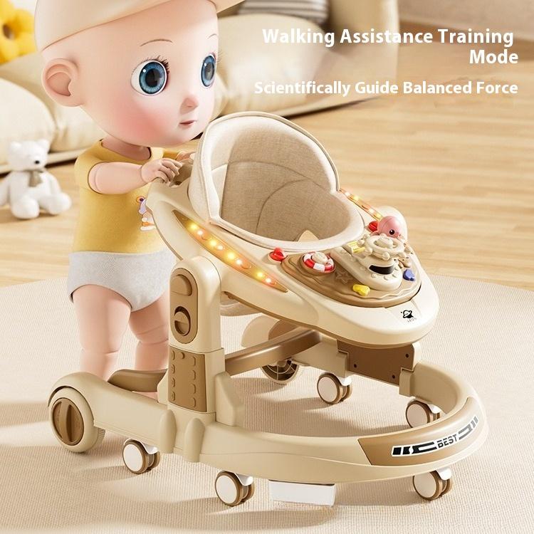 Baby walker walker 6-18 months anti-O-leg anti-rollover baby trolley music toy