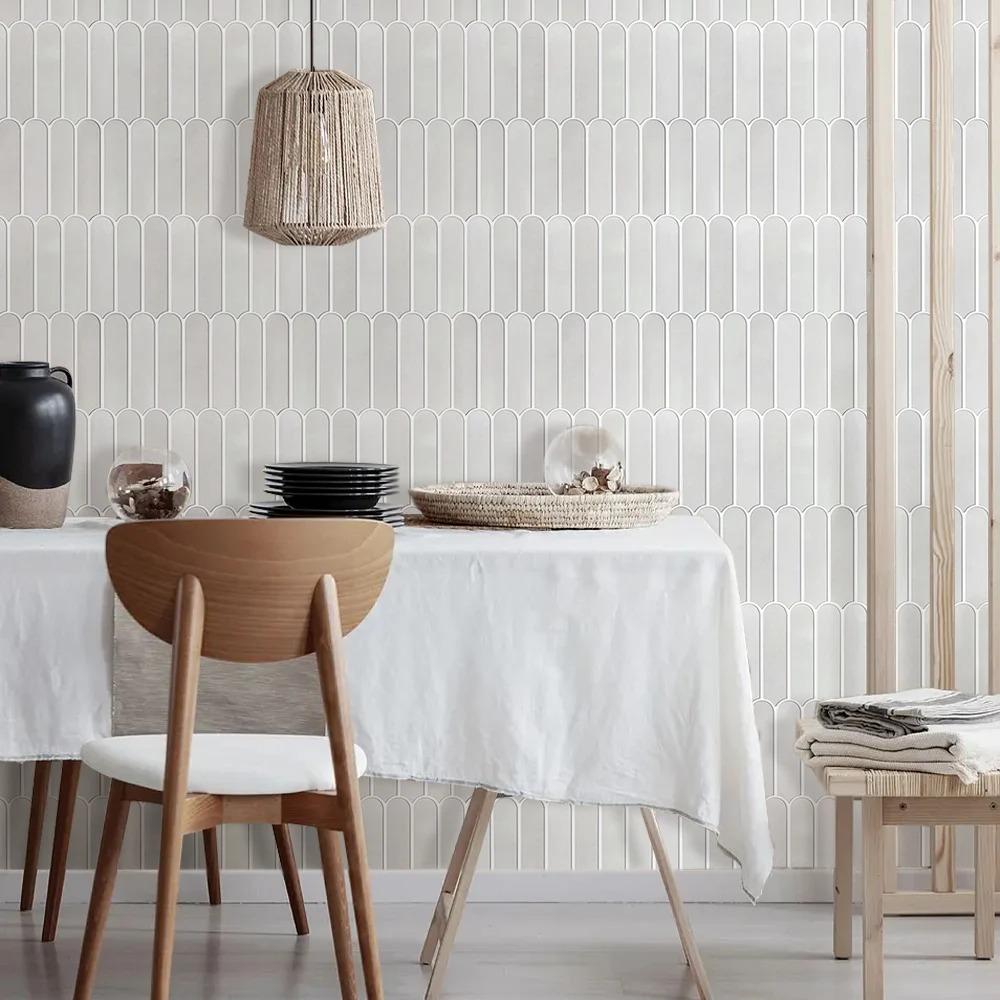 Self-adhesive 3D Wall Tile PVC Waterproof Wall Sticker Fish Scale Mold Resistant Kitchen Backsplash For Kitchen Bathroom