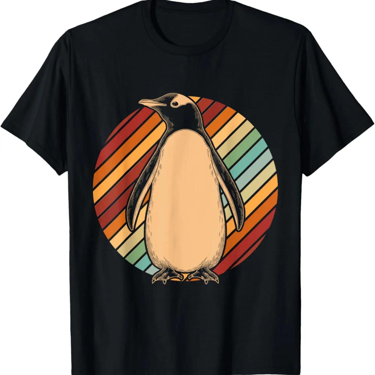 

Retro Cute Antarctic Animal Lover Zoo Keeper Gift Penguin T-Shirt XXXXXL чорний