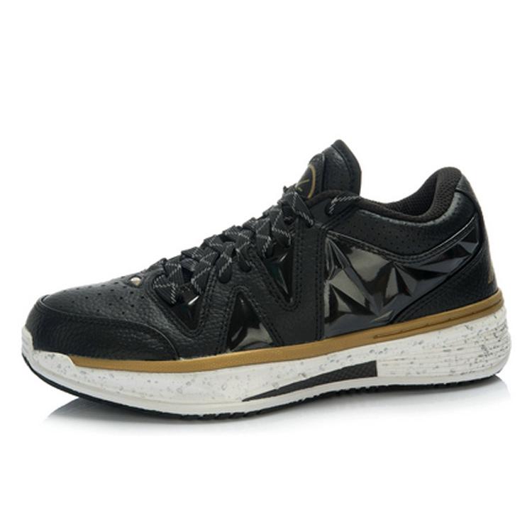 New LiNing WOW 2 Way Of Wade, Hidden Gold Low Top Basketball Shoes Unisex Black Gold ABAJ007-7