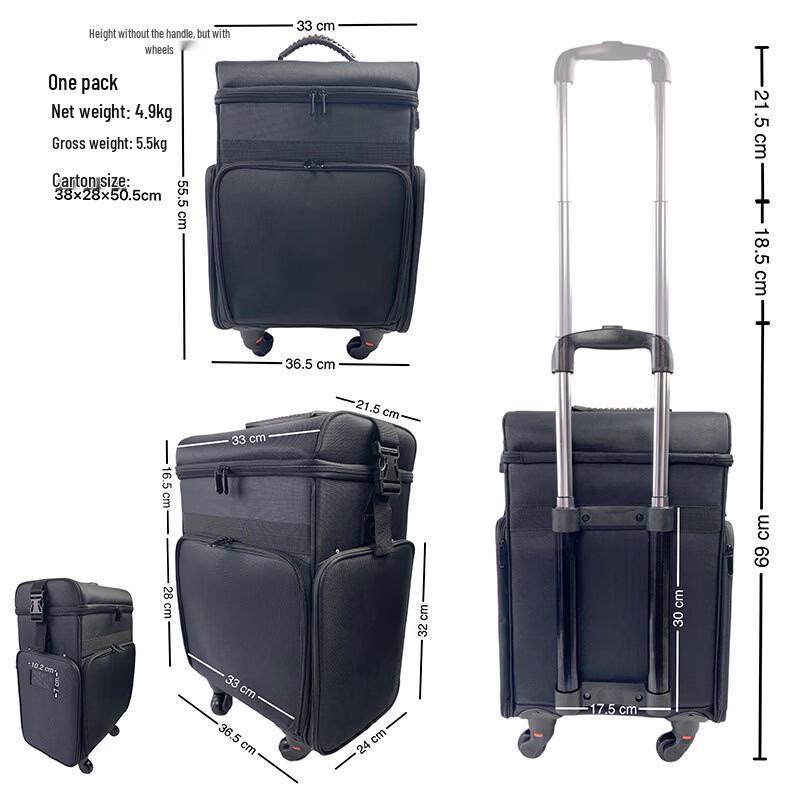 MDNG Oxford Fabric Rolling Travel Cosmetic Case