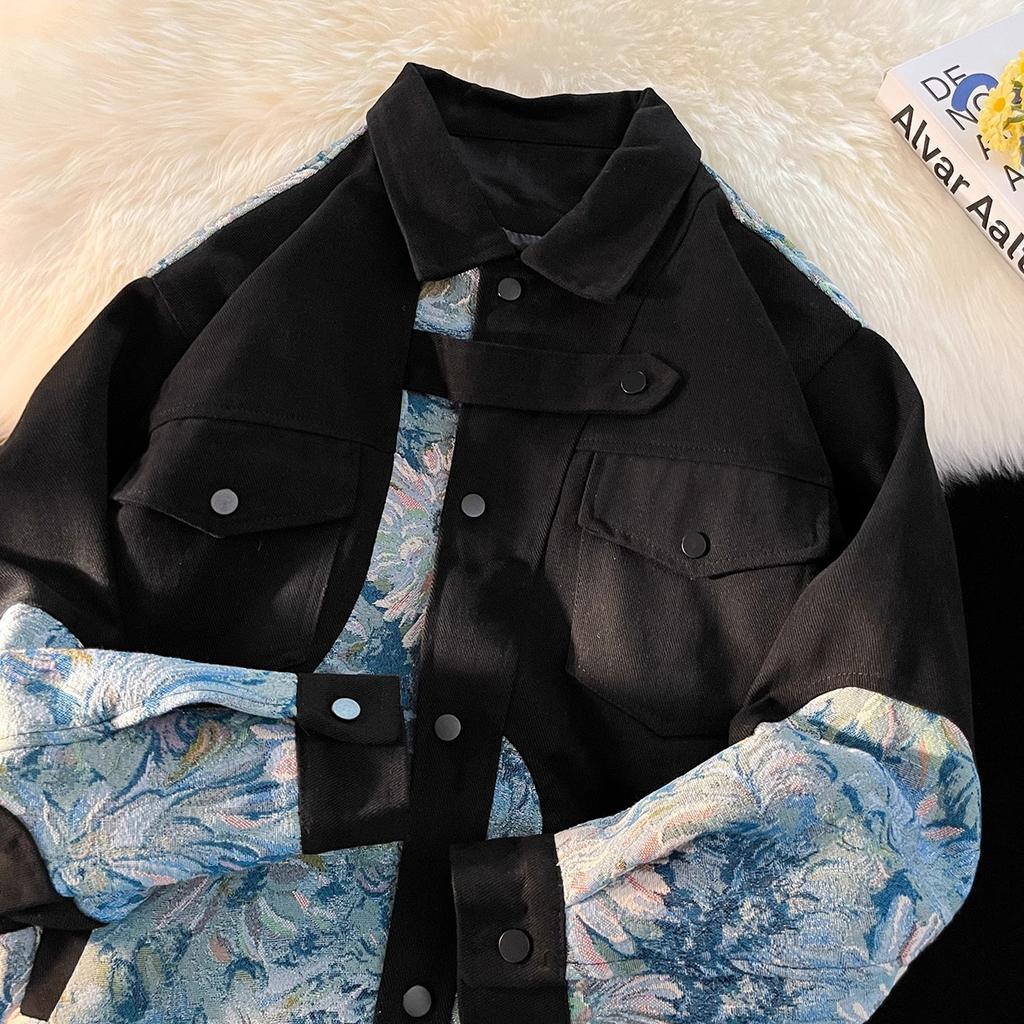 Embroidered Jacket Men's Spring and Autumn Work Jacket High-end Couple Baseball Uniform