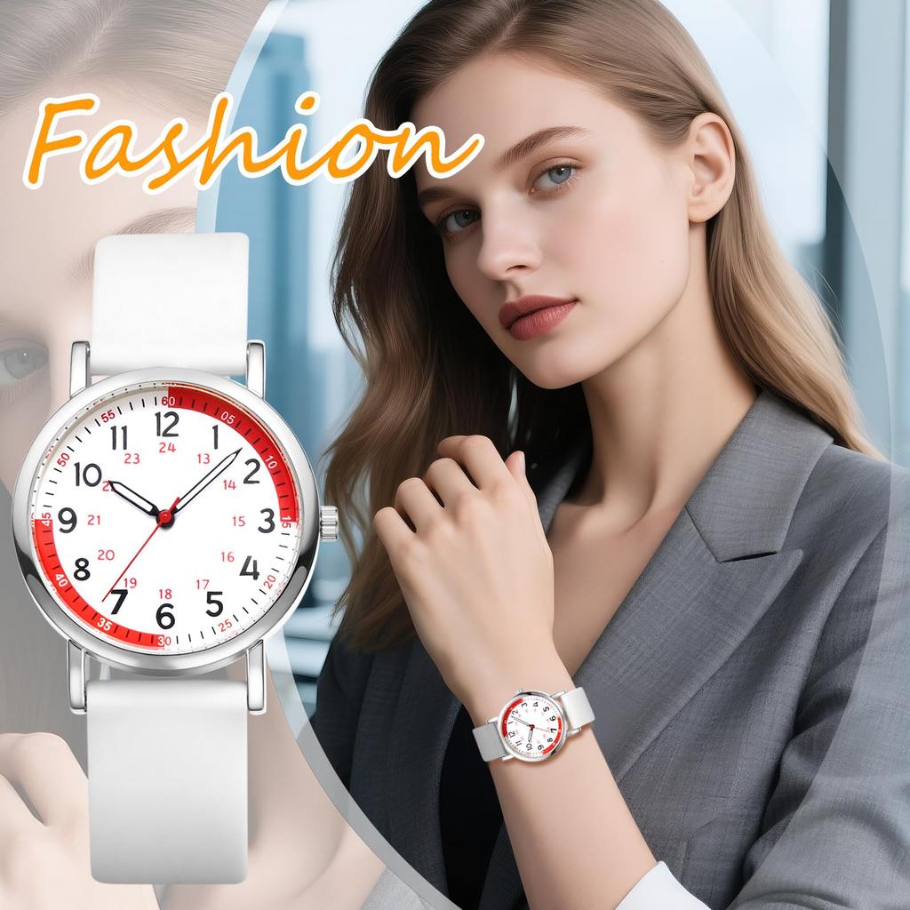 Round Silicone Waterproof Arabic Analog Quartz Scale Stylish Sparkly Fashion Watch Perfect Gift for Christmas or Day Men's Watch Numerals,