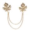 Bronze Retro Collar Brooch Chain Vintage Jewelry Gift