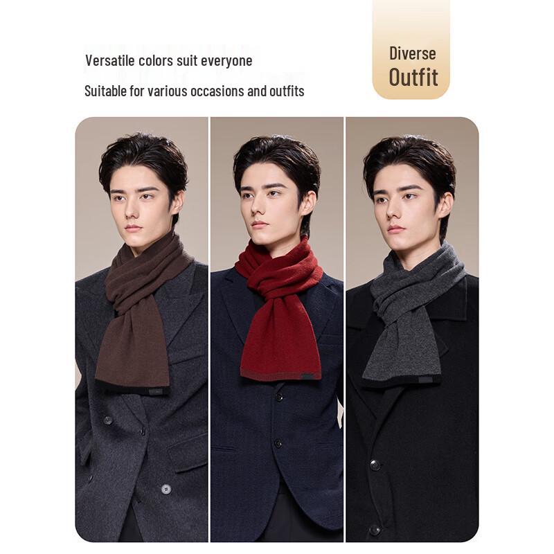 JIUMU Men's Pure Wool Neck Warmer