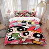 Powerpuff Girls Abenteuer Druck 3-teiliges Bettwäsche-Set Bettbezug mit 2 Kissenbezügen Zuhause Geburtstagsgeschenk