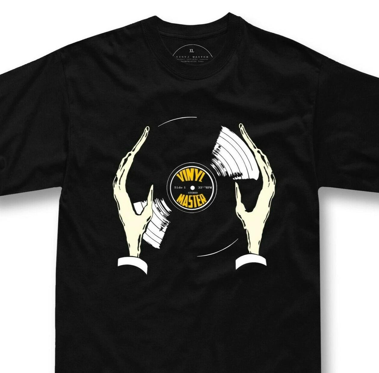 

Vinyl record T shirt alien 80 s music fans dj vintage T shirt , longsleeve 4XL