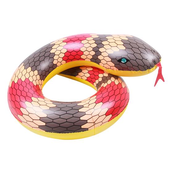 

Кольцо для плавания Serpentine Play Удобное гладкое Уникальный экологически чистый ПВХ в воде Плавание в форме змеи Круглый пляж красный