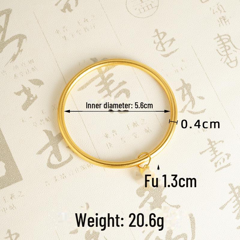 Ancient Vietnam Sand Gold Lotus Blessing Bracelet - National Tide Twin Worlds Joy