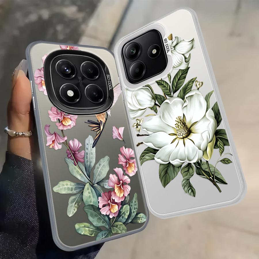 Case for Xiaomi Mi 12T Pro 13T 11 Lite Back Phone Cover Flowers Silicone
