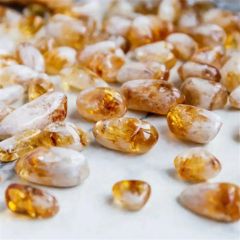 high quality natural healing hand carved palm crystal quartz citrine tumbled stone for home decoration