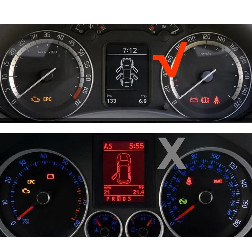 1pc 12V Car LCD Display Glass Dash Panels For Skoda For Octavia Mk2 For For Passat B6 OEM Number 1Z0920842D,1Z0920903G