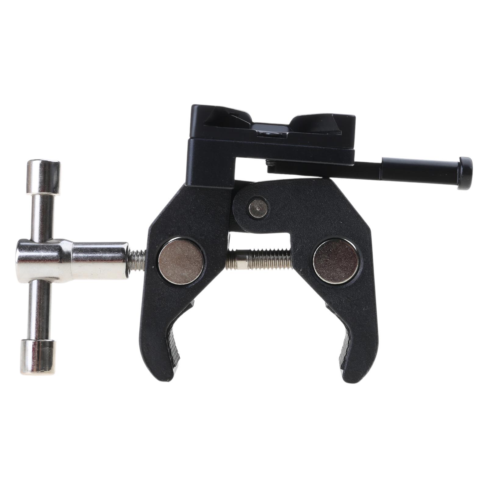 

Adjustable V Clamp with Metal Handle and Pliers for Light Stands, Tables, Tripods 1