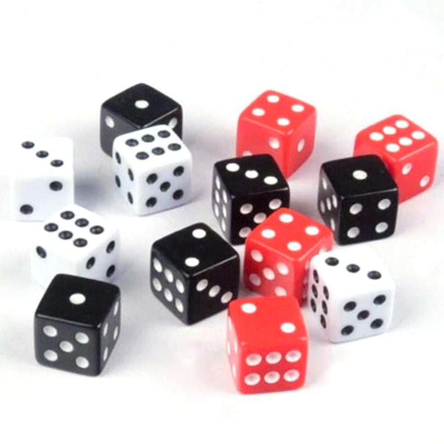 120/300/600pcs Mini Six Sides Acrylic Dice 8mm Gathering Festival Party Board Card Game Props Entertainment Supplies XJM