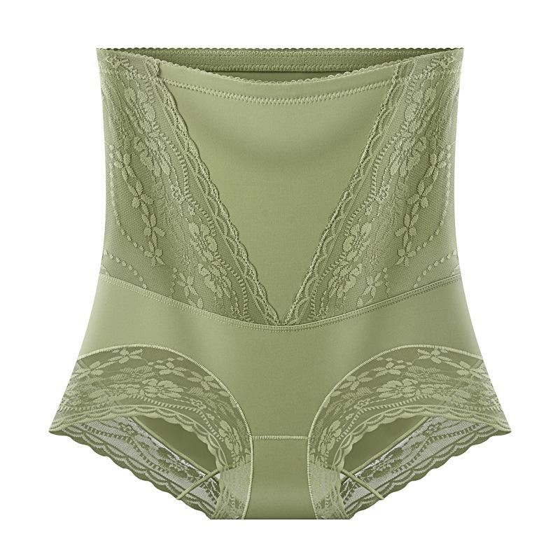 

Весенне-летние трусики с кружевной отделкой, формирующие фигуру, с высокой талией - Контроль живота и подтяжка бедер XL (65-80 kg) зелёный