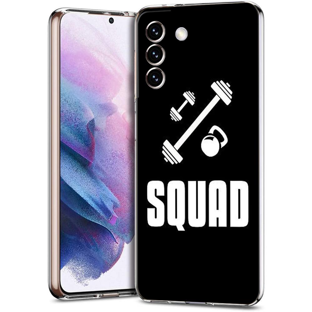

Barbell Deadlift Fitness Phone Case for Samsung Galaxy S23 S20 FE S22 S21 Ultra M21 M32 S10 S10E S9 S8 Plus 5G Transparent Shell Samsung S8 Plus