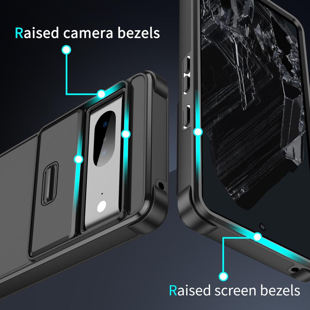 Slide Camera Protection Cover For Google Pixel 9 Pro XL Shockproof Armor Phone Case For Google Pixel 9A 8A 6A 7 8 Pro Matte Case