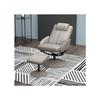 Fauteuil de loisirs - MUVOE - Pivotant 360° - Gris - Repose-pieds inclus - Confort ergonomique