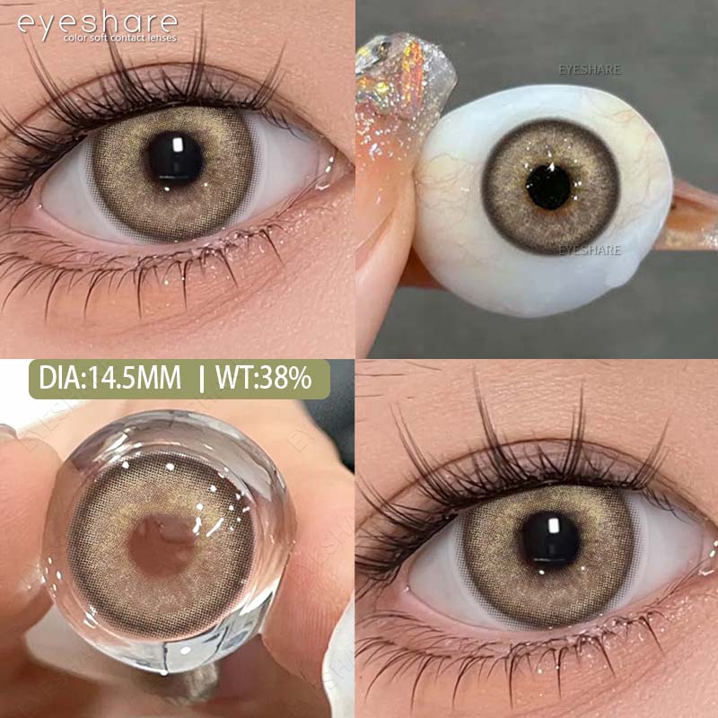 EYESHARE Colored Contact Lenses Fashion Light Blue Lenses Gray Color Lenses Dark Brown Natural Lenses Green Fashion Lenses 1 Pair