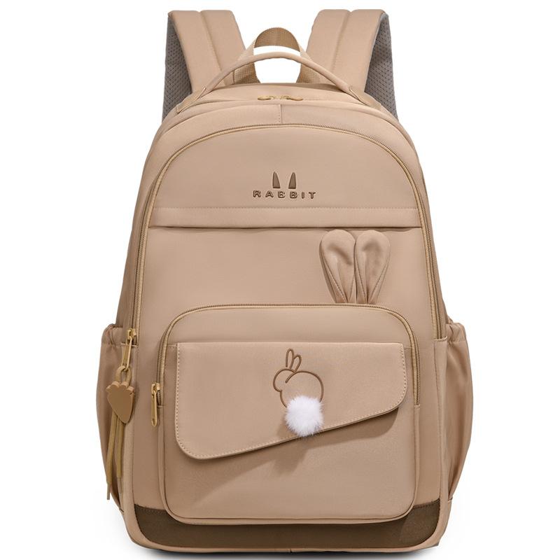Schoolbag new high-value simple schoolbag versatile casual girls backpack large capacity junior high school student backpack