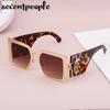 Classic Oversized Square Sunglasses Women Big Frame  Luxury Brand Designer New Vintage Shield Sun Glasses For Ladies Eyewear