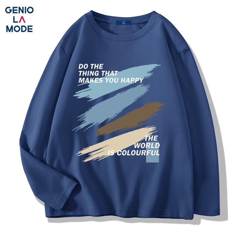 GENIOLAMODE Men s Heavyweight Long-Sleeve T-Shirt XL