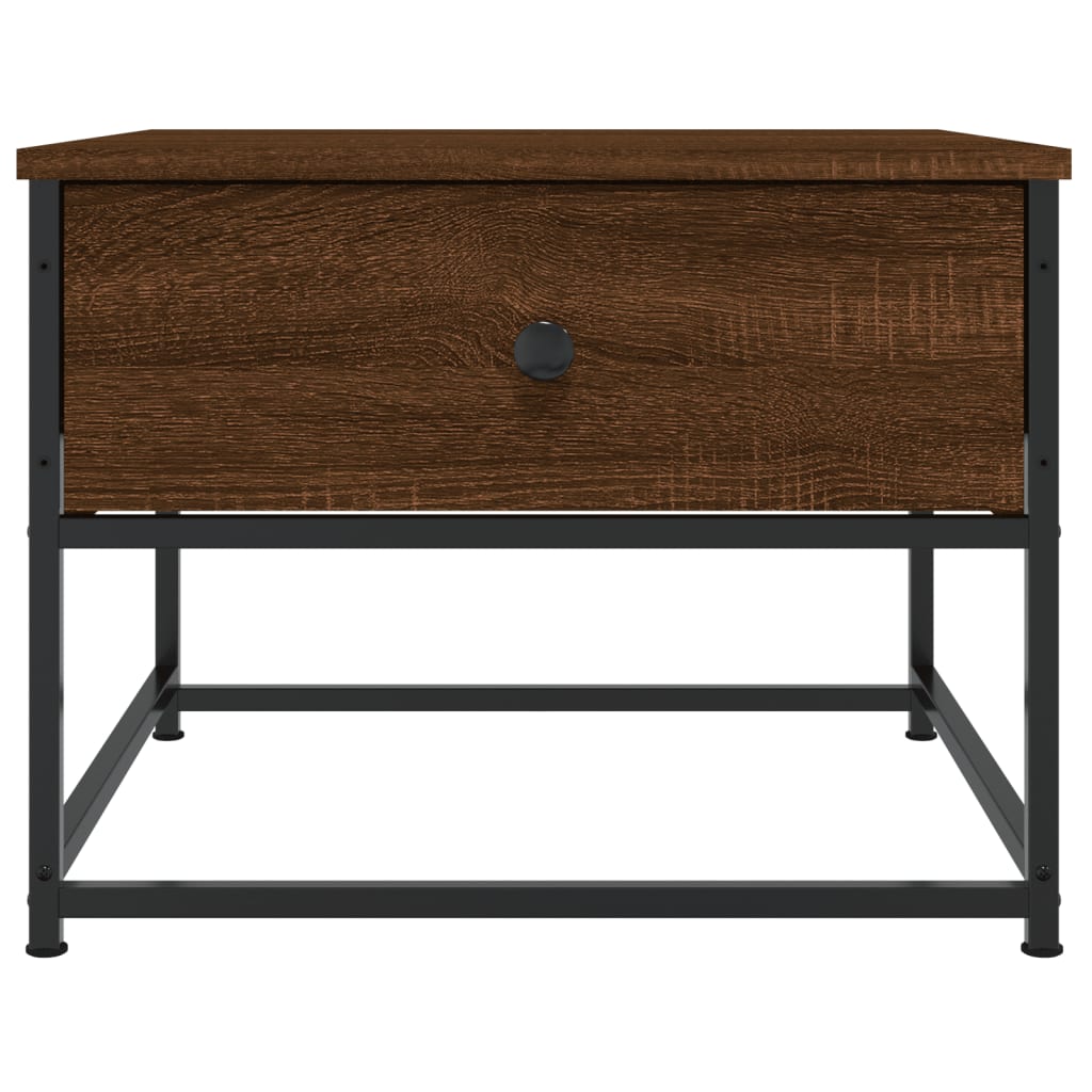 Coffee Table Brown Oak Look 51x51x40 Cm Engineered Wood